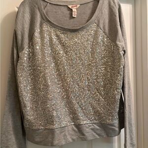 Gray Sequin Shirt